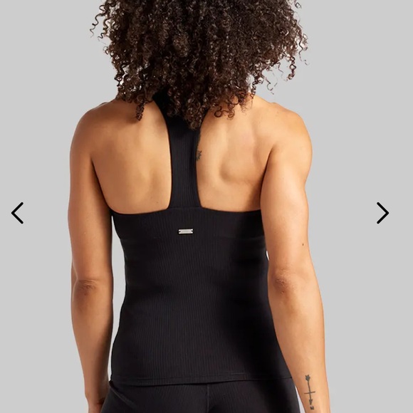 BYLT Olive Green Ribbed Tank Top Size Smal - Picture 2 of 8